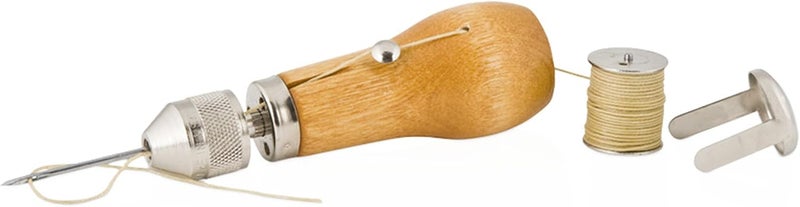 Speedy Stitcher Sewing Awl with 180 Yd Waxed Thread and Needles - Image 1
